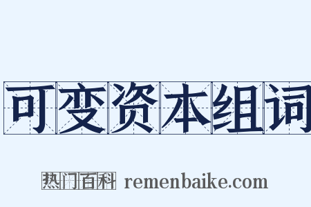 可变资本组词是什么意思的图片